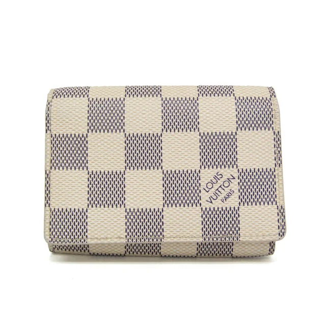Louis Vuitton Business Card Case N61746 Damier Azur Business Card Case Off-white in Off-white Damier Azur from Elady