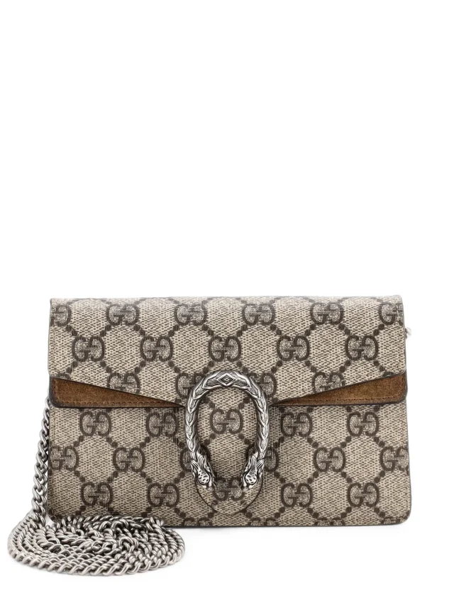 Gucci Pre-Owned Dionysus Bag GG Coated Canvas Super Mini Crossbody Bag | Brown | FARFETCH in Brown Coated canvas from Farfetch