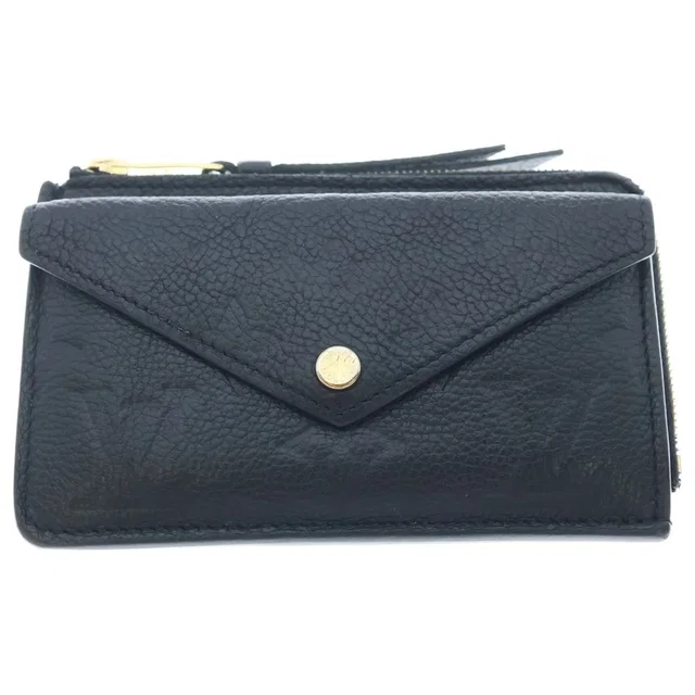 Louis Vuitton Card Case Recto Verso Monogram Empreinte Noir Coin Purse Wallet in Black from The Reluxe