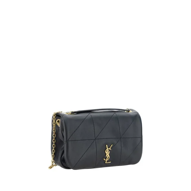 Saint Laurent Black Lamb Ovis Aries Shoulder Bag in Black Lambskin from HEWI, photo 2 of 4