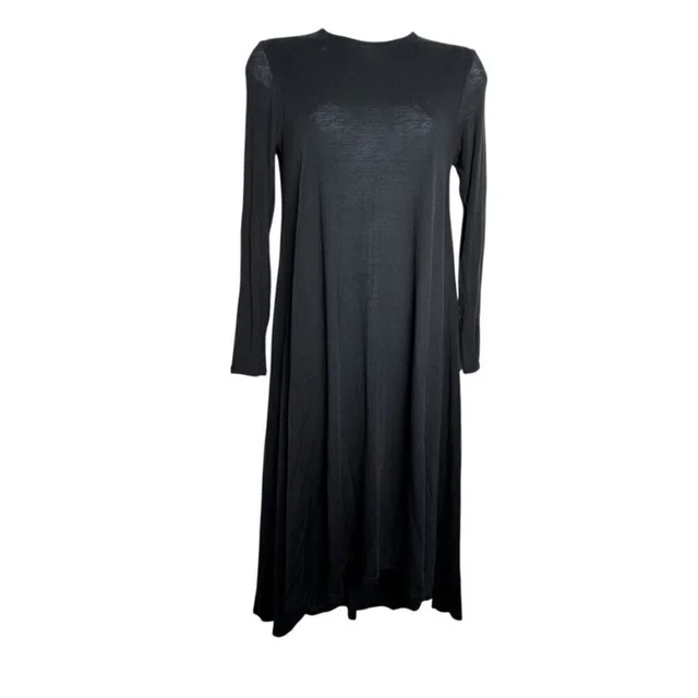 The Row Long Sleeve Midi Dress Womens Size Xs Cashmere Sleeves in black Cashmere from Poshmark