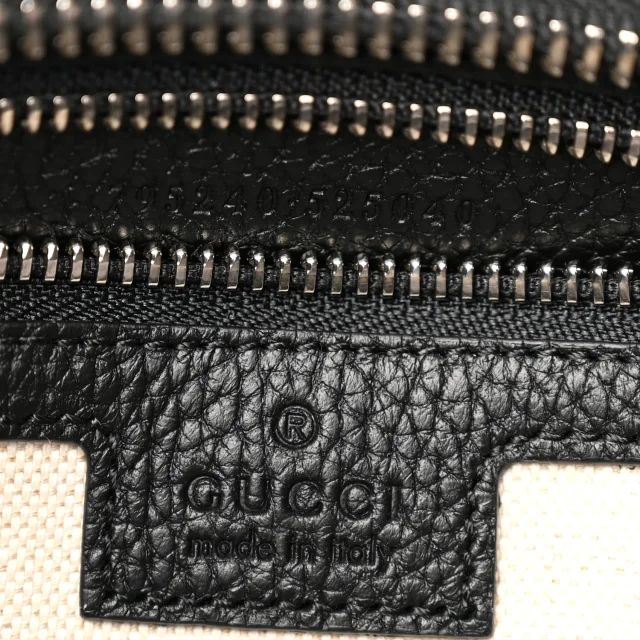 Gucci Monogram Jumbo GG Textured Dollar Calfskin Crossbody Bag Black in Black Calfskin from FASHIONPHILE, photo 6 of 9