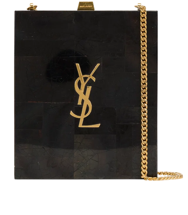 Saint Laurent Tuxedo Box Bag in Black Acrylic from Designer Exchange