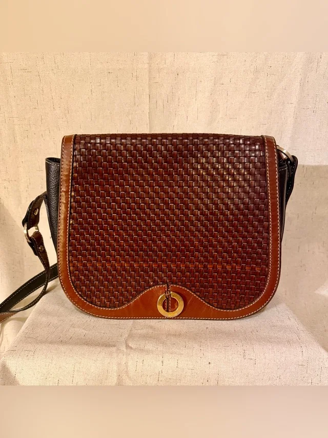 Bally Vintage Leather Crossbody in red|neutral|brown Leather from Poshmark