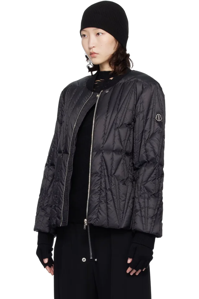 Moncler + Rick Owens Black Geocamo Flight Down Jacket, photo 4 of 5 from SSENSE