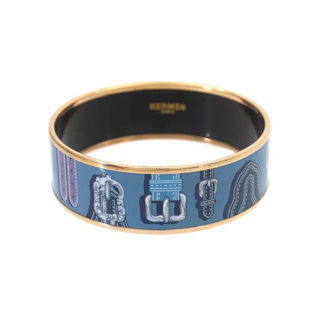 Hermès Email GM Bracelet Bangle Blue Multicolor Gold Accessory 90326989 in Blue from Luxury Promise