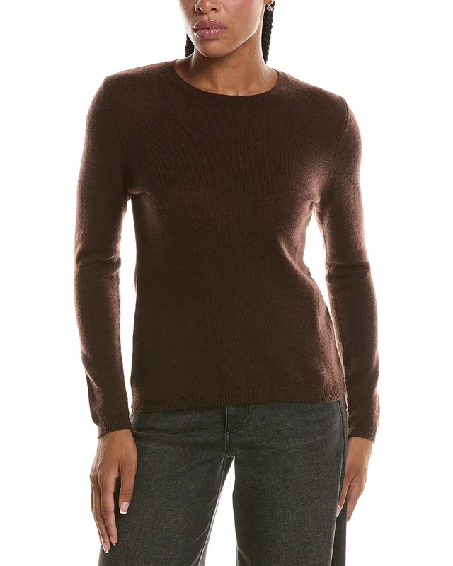 Forte Cashmere Basic Crewneck 100% Cashmere Sweater, image 1 of 1 from Gilt