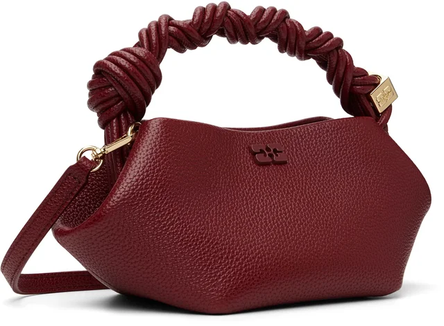 GANNI Red Grained Mini Bou Bag, photo 2 of 4 from SSENSE