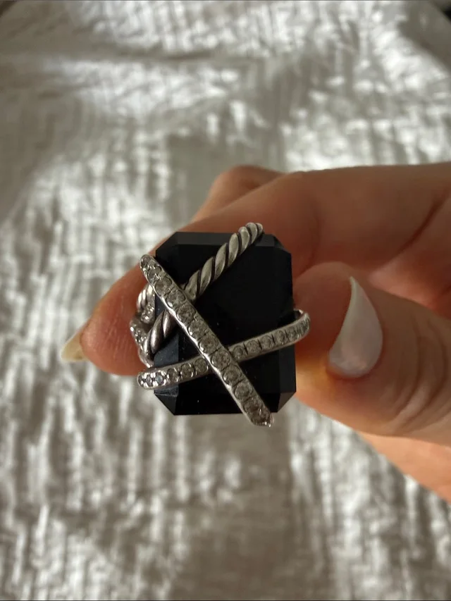 David Yurman Ring With Diamonds in silver|black|gray from Poshmark