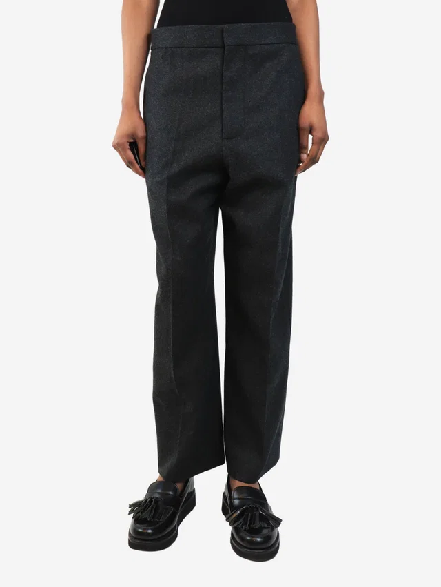 Alaïa Grey wool trousers - size UK 8 in Grey Wool from Sign of the Times