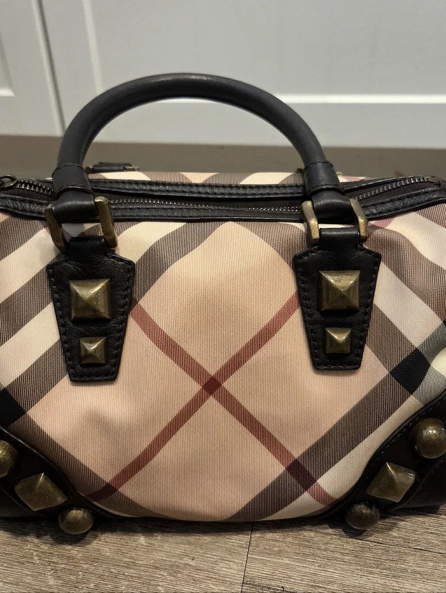 Burberry Nova Check Satchel/Bowler Bag in black from Poshmark
