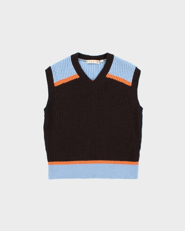 Uniqlo x Marni Women's Chunky Popcorn Knit V-Neck Sweater Vest - L from Rokit Vintage