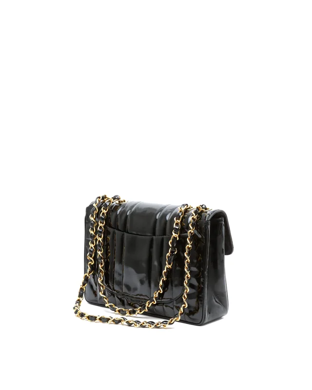 Chanel Patent Jumbo Vertical Quilted Single Flap Bag in Patent leather from A Retro Tale, photo 2 of 13