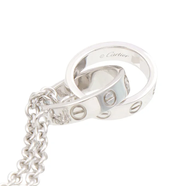Cartier 18K Baby Love Necklace White Gold in White from VINTAGE QOO TOKYO, photo 2 of 2