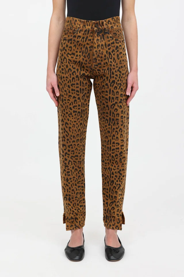 Saint Laurent 2018 Printed Jeans in Multicolor from VSP Consignment
