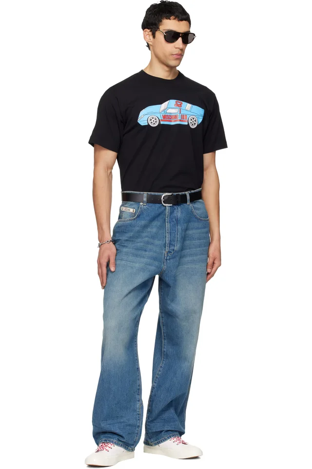 Moschino Blue Faded Jeans, photo 5 of 5 from SSENSE