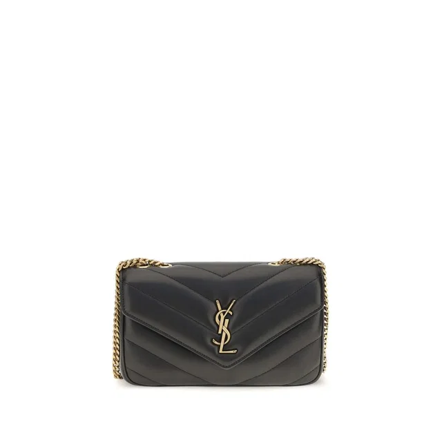 Saint Laurent Black Lamb Ovis Aries Shoulder Bag in Black Leather from HEWI
