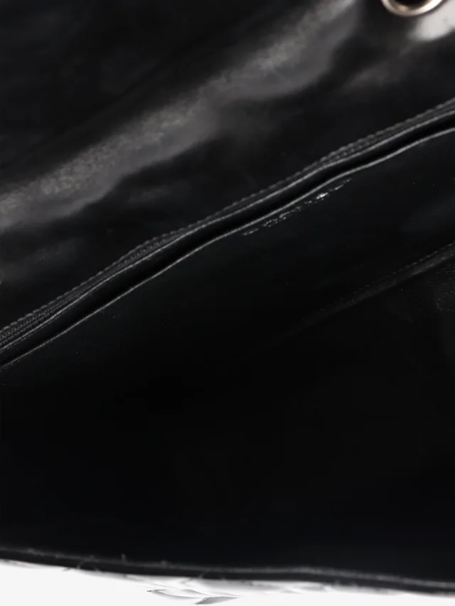 Chanel Black 2009 patent quilted jumbo Classic Single Flap bag in Black Patent leather from Sign of the Times, photo 6 of 8