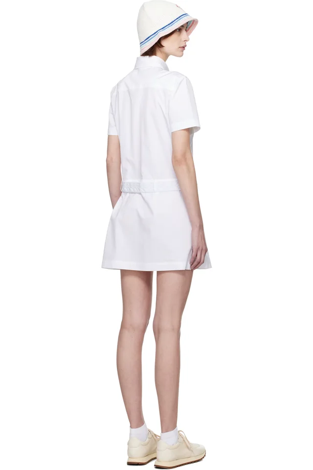 Casablanca White Pleated Cotton Tennis Minidress, photo 3 of 3 from SSENSE