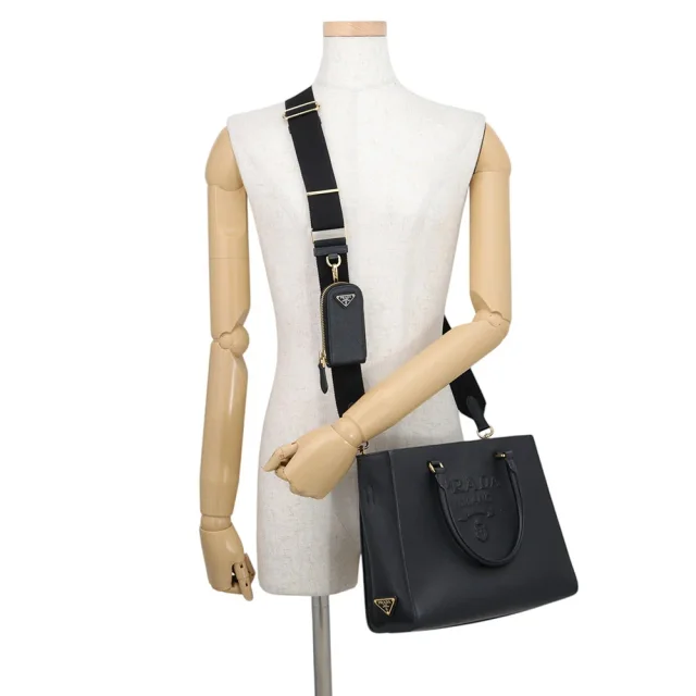 Prada Embossed Logo Handbag Black1BA335 Saffiano LeatherLeather in Saffiano leather from GALLERY RARE, photo 5 of 18