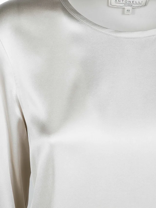 Antonelli Firenze Satin long-sleeve T-shirt with a round neck, photo 3 of 3 from SENSER