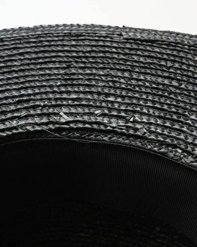 Saint Laurent Black Hat in Black Woven leather from A Retro Tale, photo 8 of 9