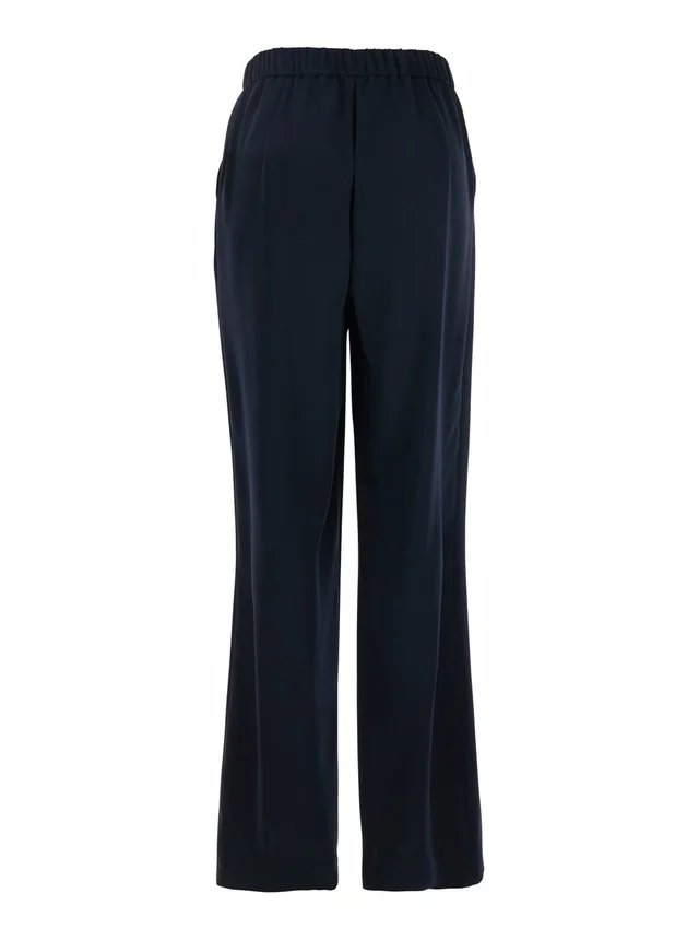 Leplain Blue Pants with Rear Elastic Waist and Wide Leg in Tech Fabric Woman in Blue 100% Polyester, photo 3 of 5 from Gaudenzi Boutique