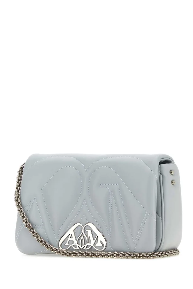 Alexander McQueen Seal Shoulder Bag — Grey in Grey Leather from HEWI, photo 2 of 2