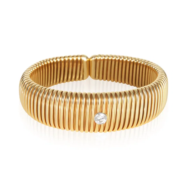 Tiffany & Co. Yellow Gold Diamond Vintage Tubogas Bracelet 18k in Yellow from HEWI
