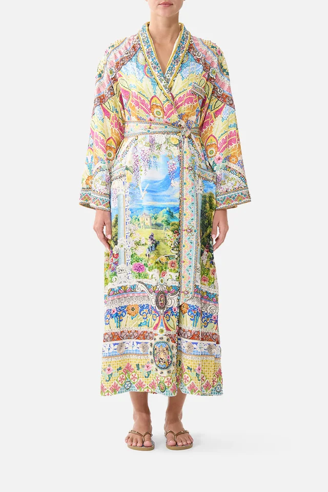Camilla eBoutique LONG ROBE WITH FLARED SLEEVE NAVÀS NOUVEAU from CAMILLA, photo 1 of 1