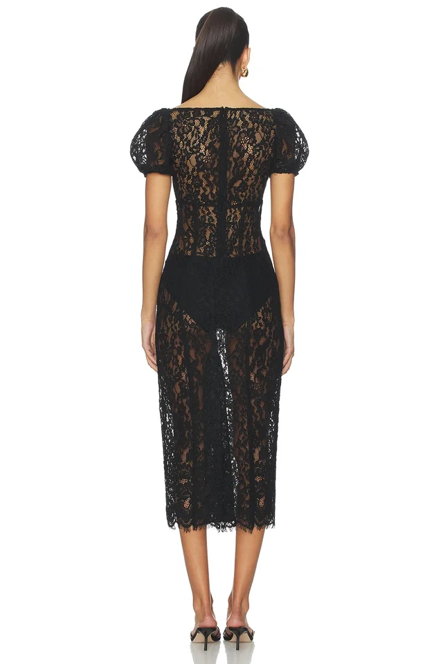 LPA Nicola Midi Dress in Black, photo 3 of 3 from REVOLVE (Canada)