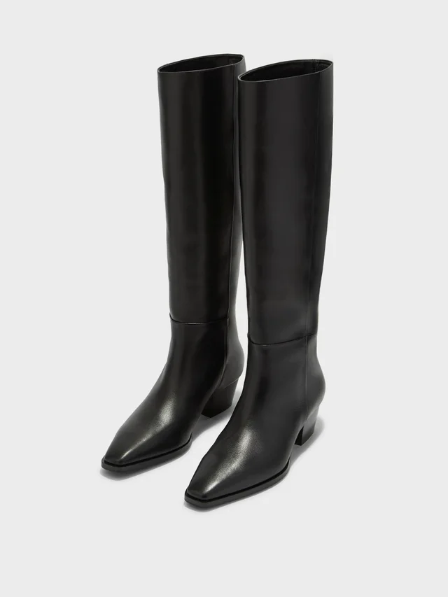 Aeyde Medea Mid-Heel Knee-High Boots, photo 2 of 6 from SENSER