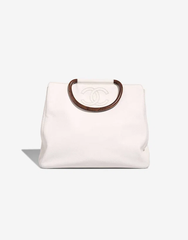 Chanel Shopping Tote Caviar White in White Caviar leather from SACLÀB