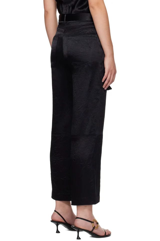 Nanushka Black Husna Trousers, photo 3 of 4 from SSENSE