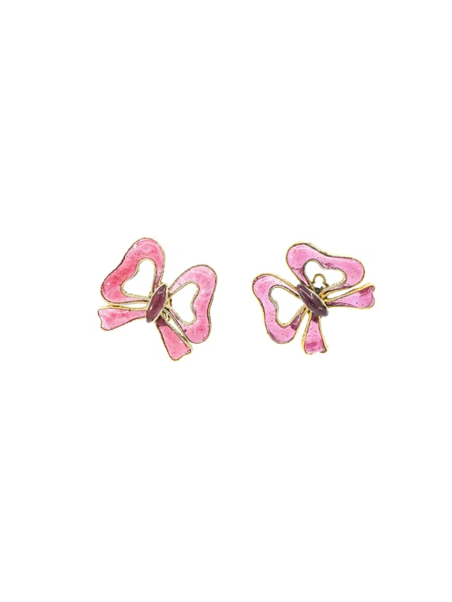 Chanel Gripoix Bow Earrings from Arcade Vintage