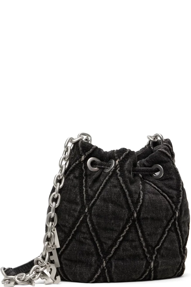 Diesel Black Charm-D Bucket S Bag, photo 3 of 3 from SSENSE