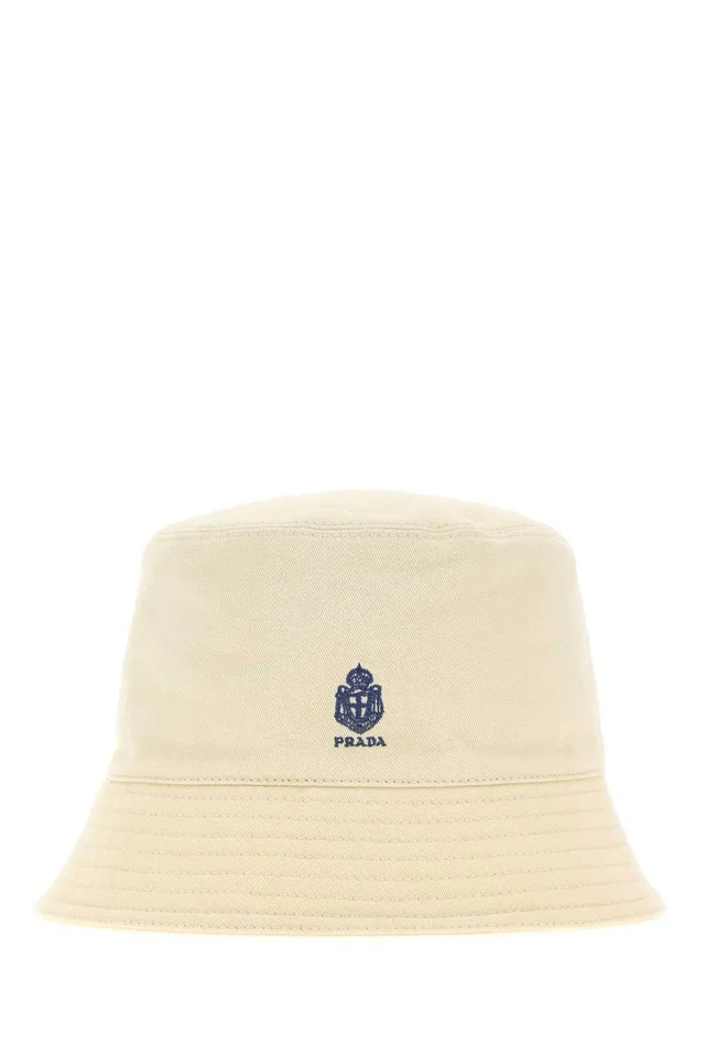 Prada Gabardine Bucket Hat — Beige in Beige from HEWI
