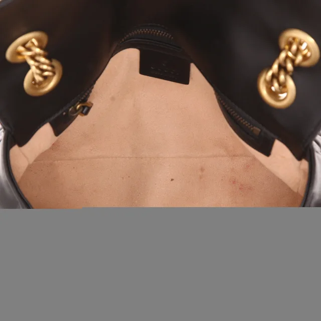 Gucci GG Marmont shoulder bag in black quilted leather in Black Leather from Collector Square, photo 5 of 5