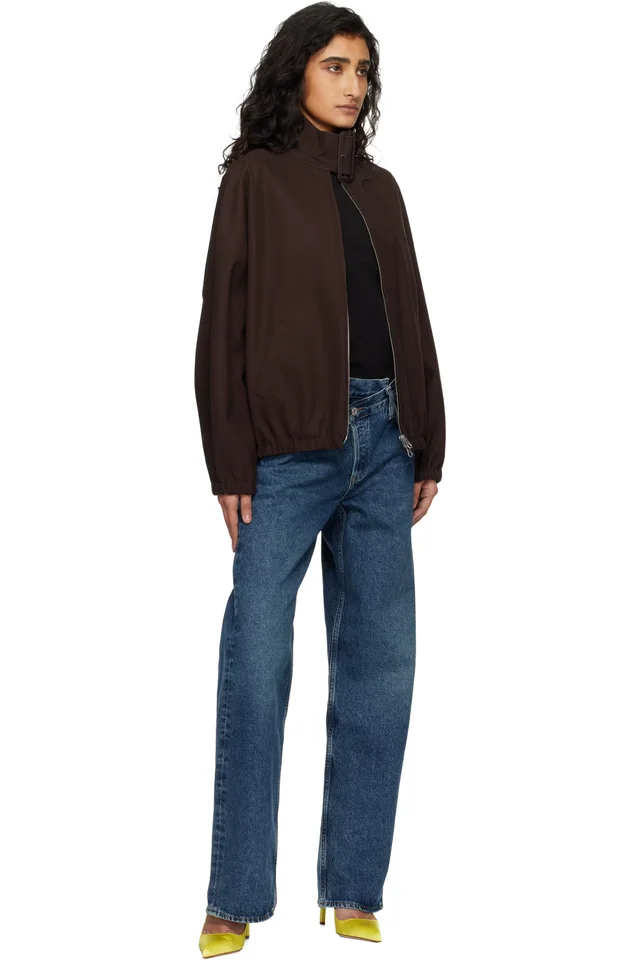 AGOLDE Navy Harper Straight Jeans, photo 4 of 4 from SSENSE