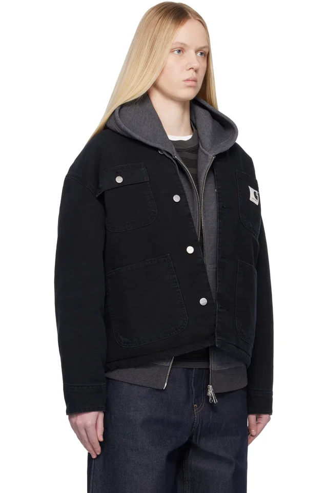 Carhartt Work In Progress Black OG Michigan Chore Jacket, photo 2 of 2 from SSENSE
