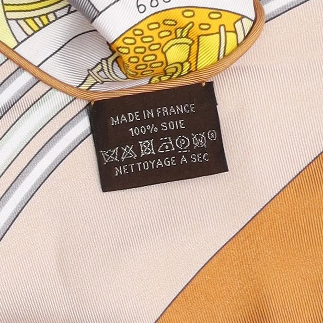 Hermès Objets de Curiosité Triangle Silk Scarf in Silk from A Retro Tale, photo 4 of 4