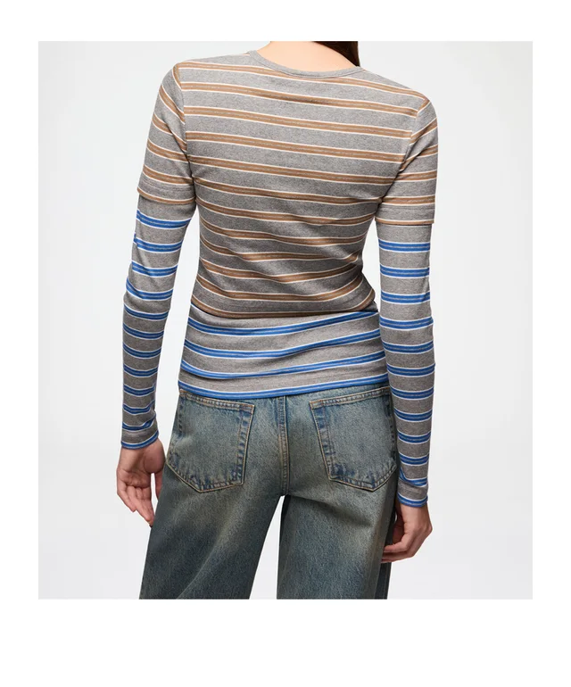 Ganni Stripe Long Sleeve Top, photo 5 of 8 from SENSER