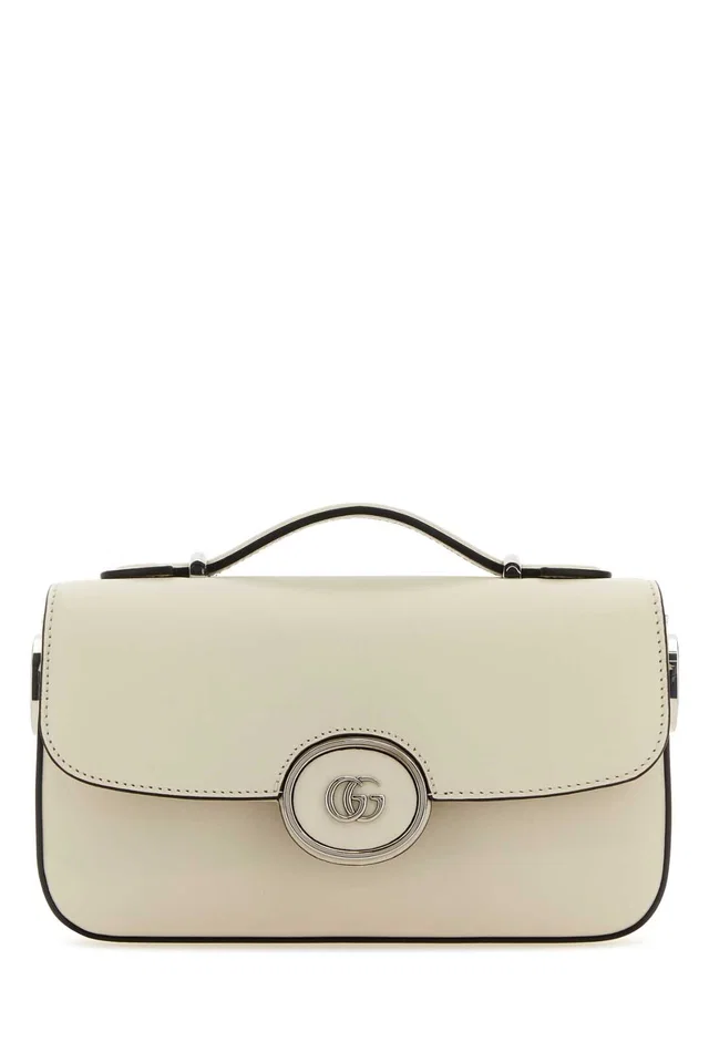 Gucci Gg Shoulder Bag — White in White Leather from HEWI