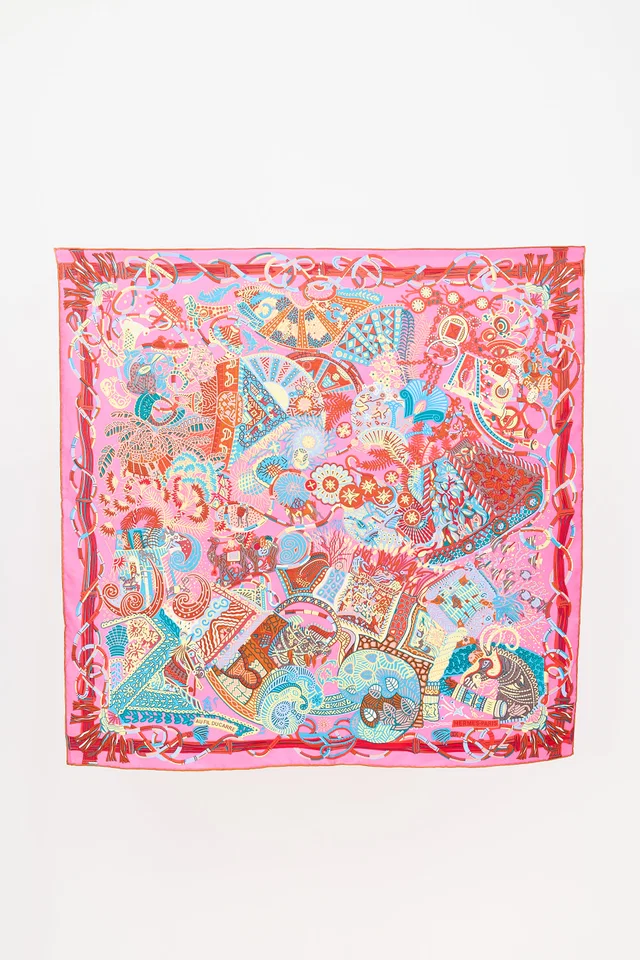 Hermès Au Fil Du Carré 90 Scarf from VSP Consignment