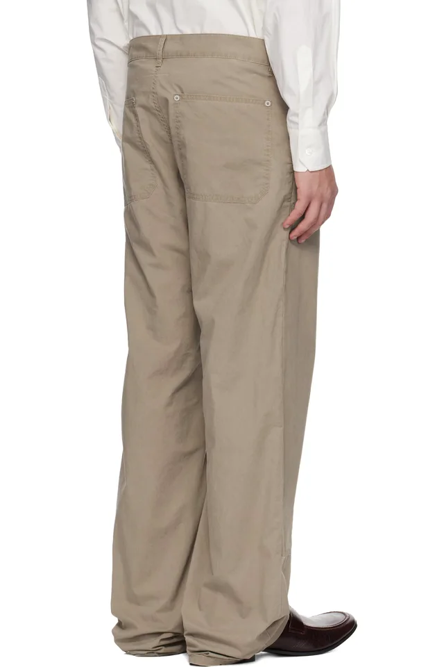 MM6 Maison Margiela Beige 5 Pockets Jeans, photo 3 of 4 from SSENSE