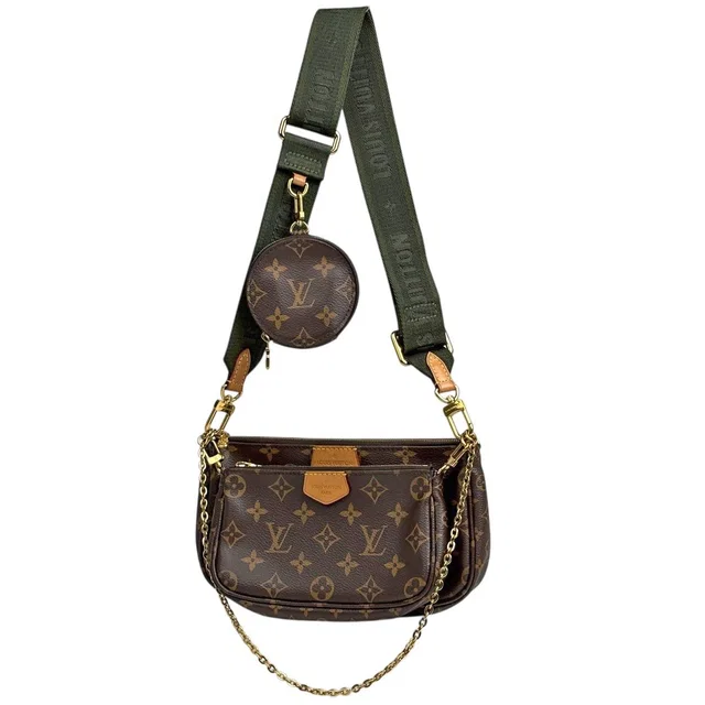 Louis Vuitton Multi Pochette Pouch Porte-Monnaie Mini Shoulder Bag Monogram in Leather from The Reluxe