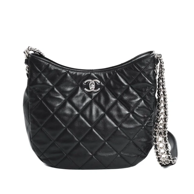 Chanel Shoulder Bag Hobo Chain in Lambskin from The Reluxe