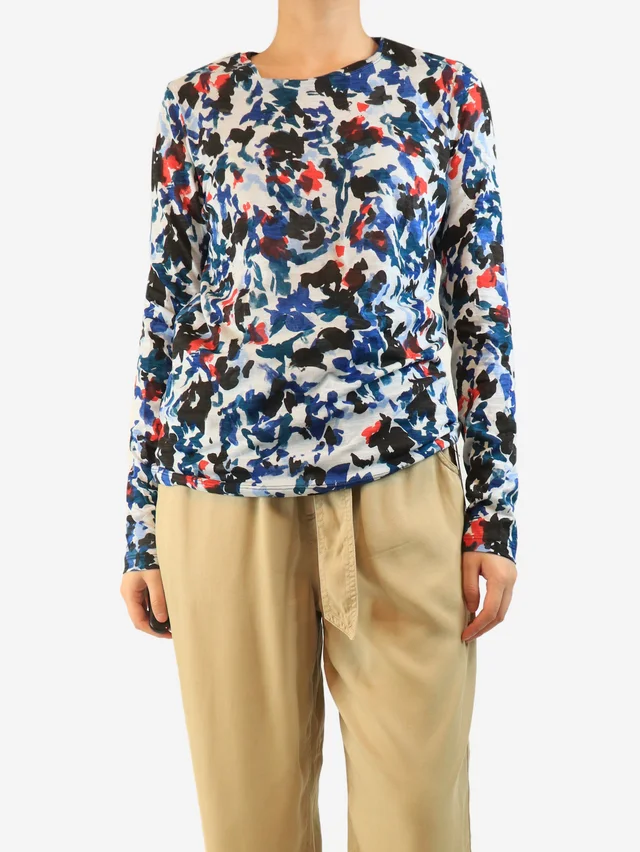 Proenza Schouler Blue floral cotton top - size M in Blue from Sign of the Times