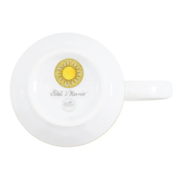 Soleil de HERMES NO2 Mug Yellow/WhiteP046131P Porcelain in Yellow from GALLERY RARE, photo 5 of 9