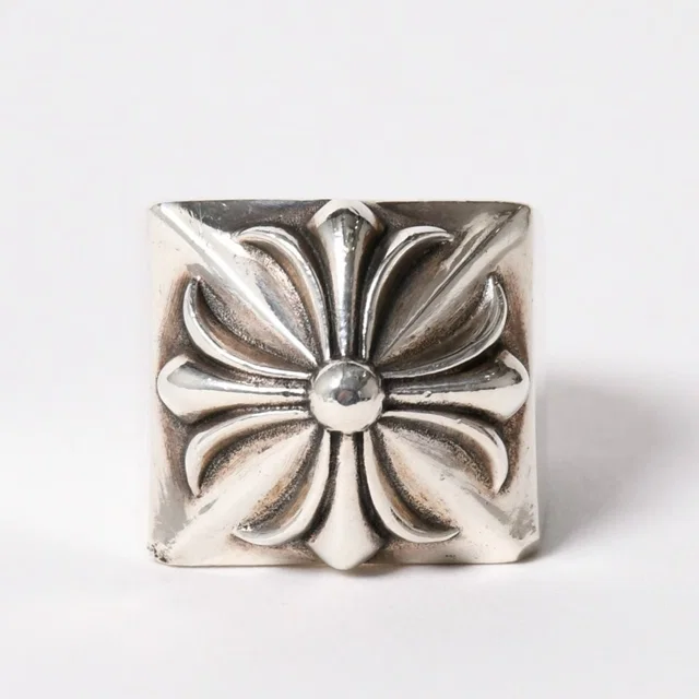 Chrome Hearts CH Plus Pyramid Ring 925 Sterling Silver in Silver from The Reluxe
